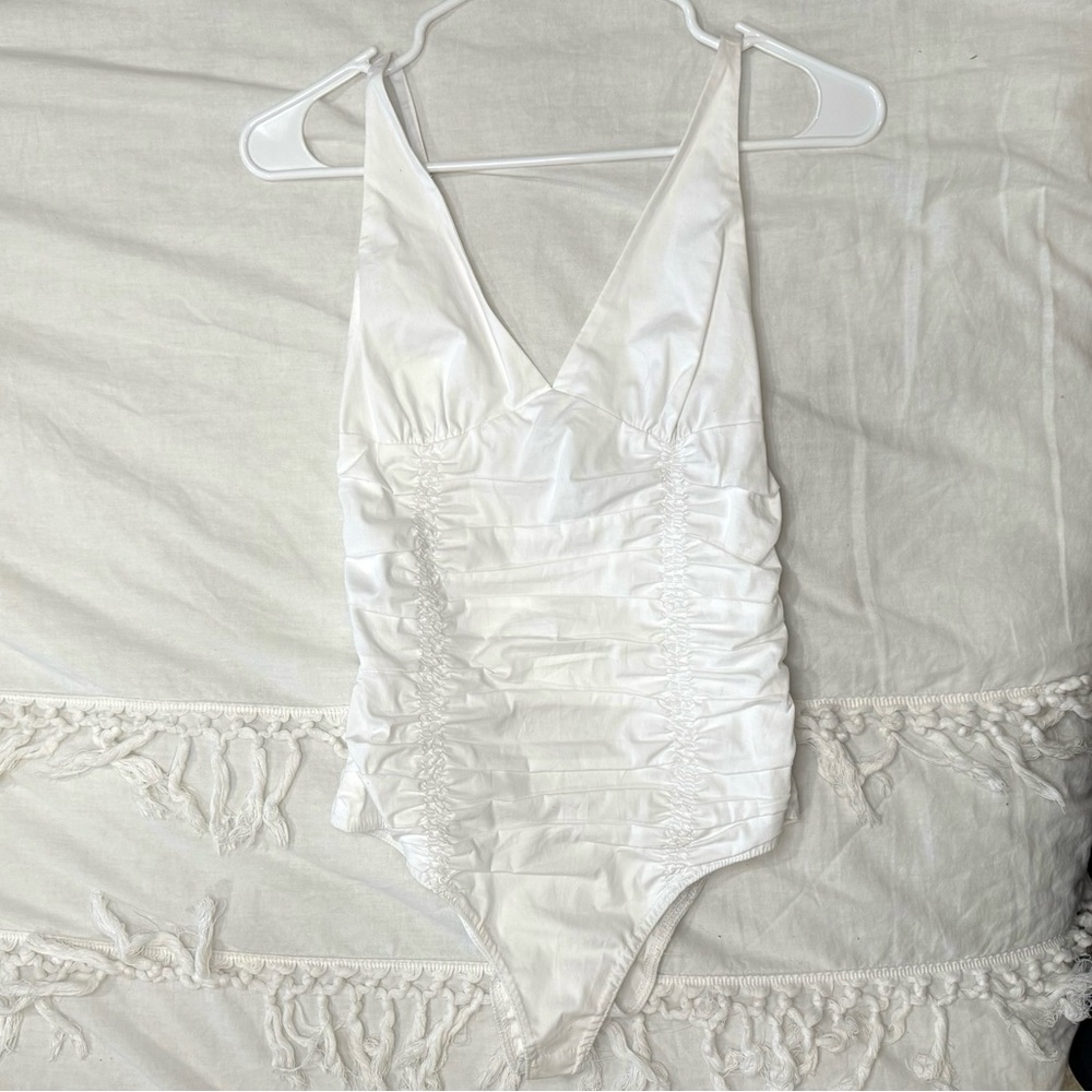 Zara White Bodysuit Small S
